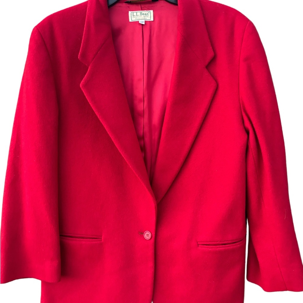 L.L. Bean Women's Vintage Vibrant Red Blazer